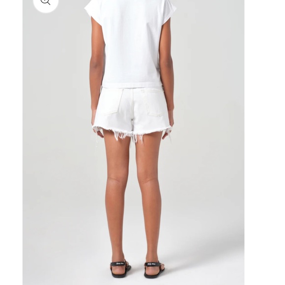 Agolde | vintage Parker cut off shorts in white - Picture 2 of 8